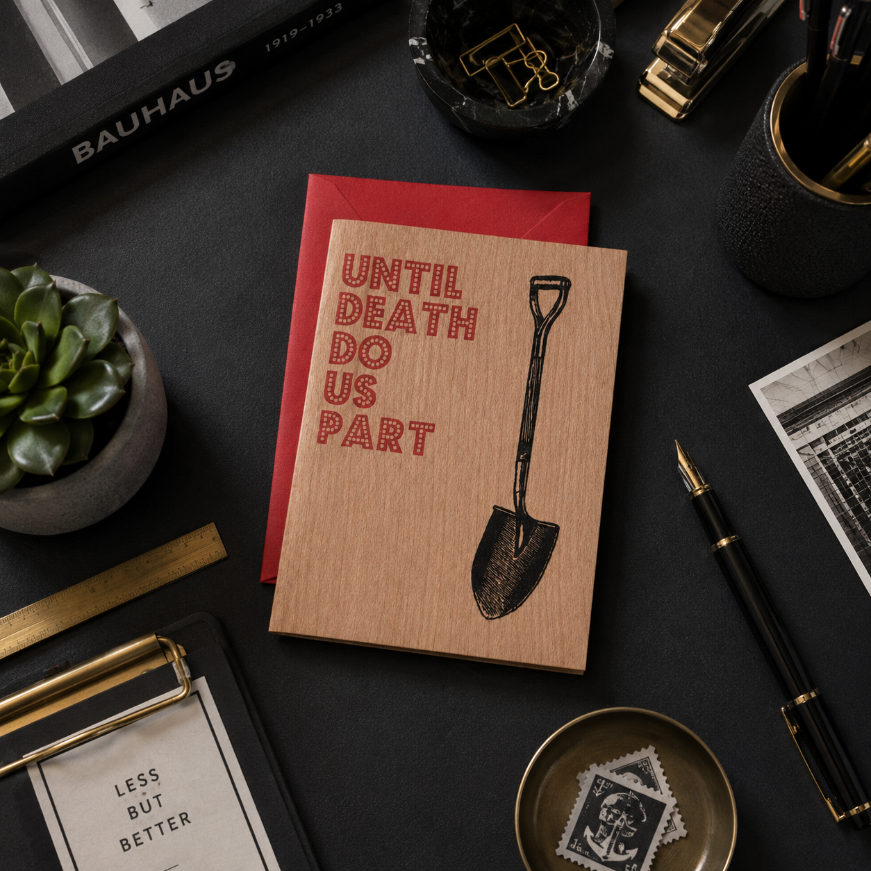 Wood Folding Card - Until Death