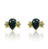Double Crescent Black Onyx Earrings