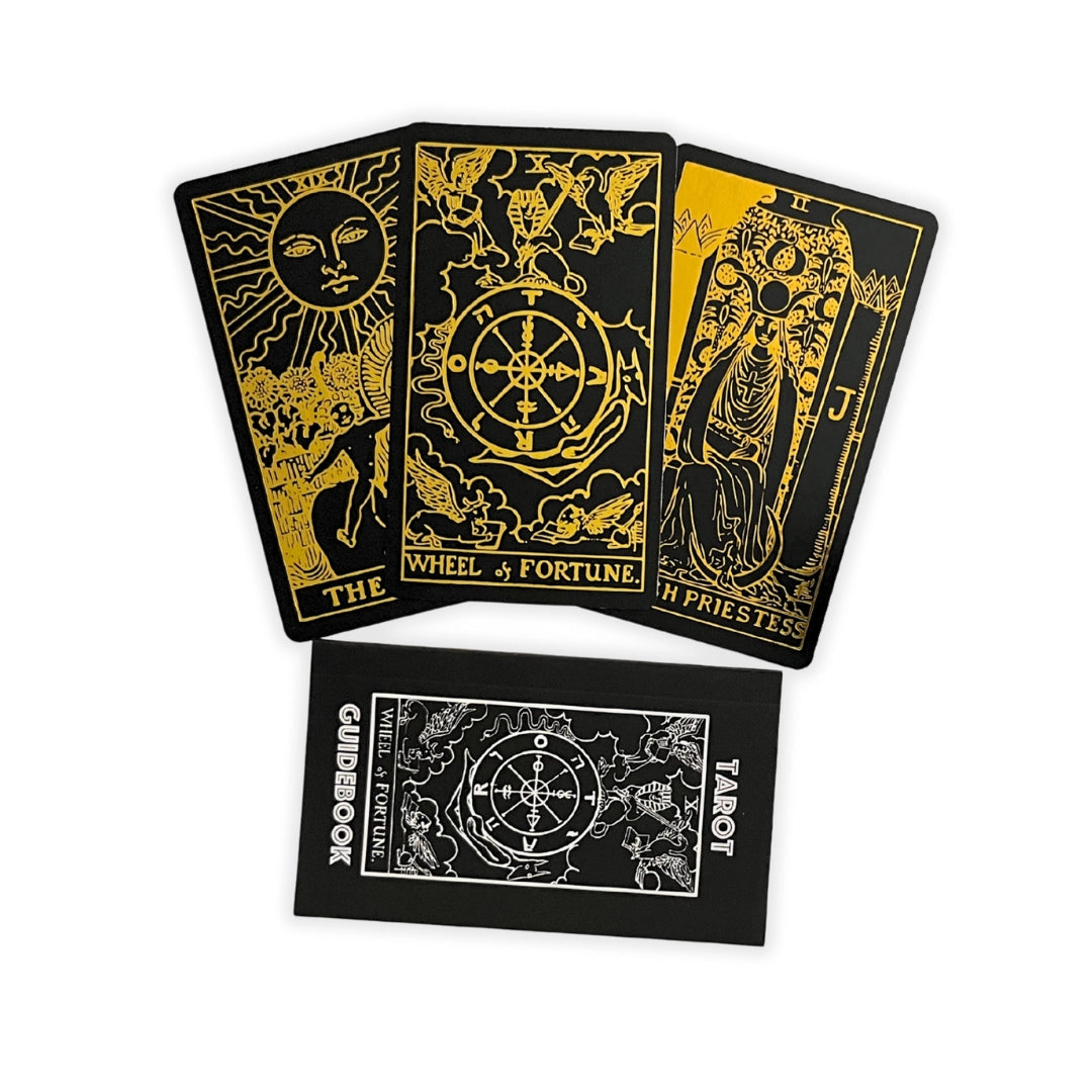 Black Gold Classic Tarot Deck And Guidebook