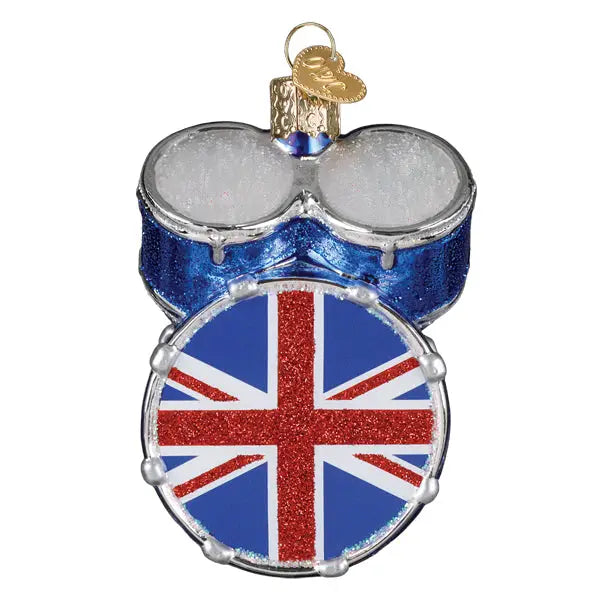 The Who Drum Set Glass Christmas Ornament