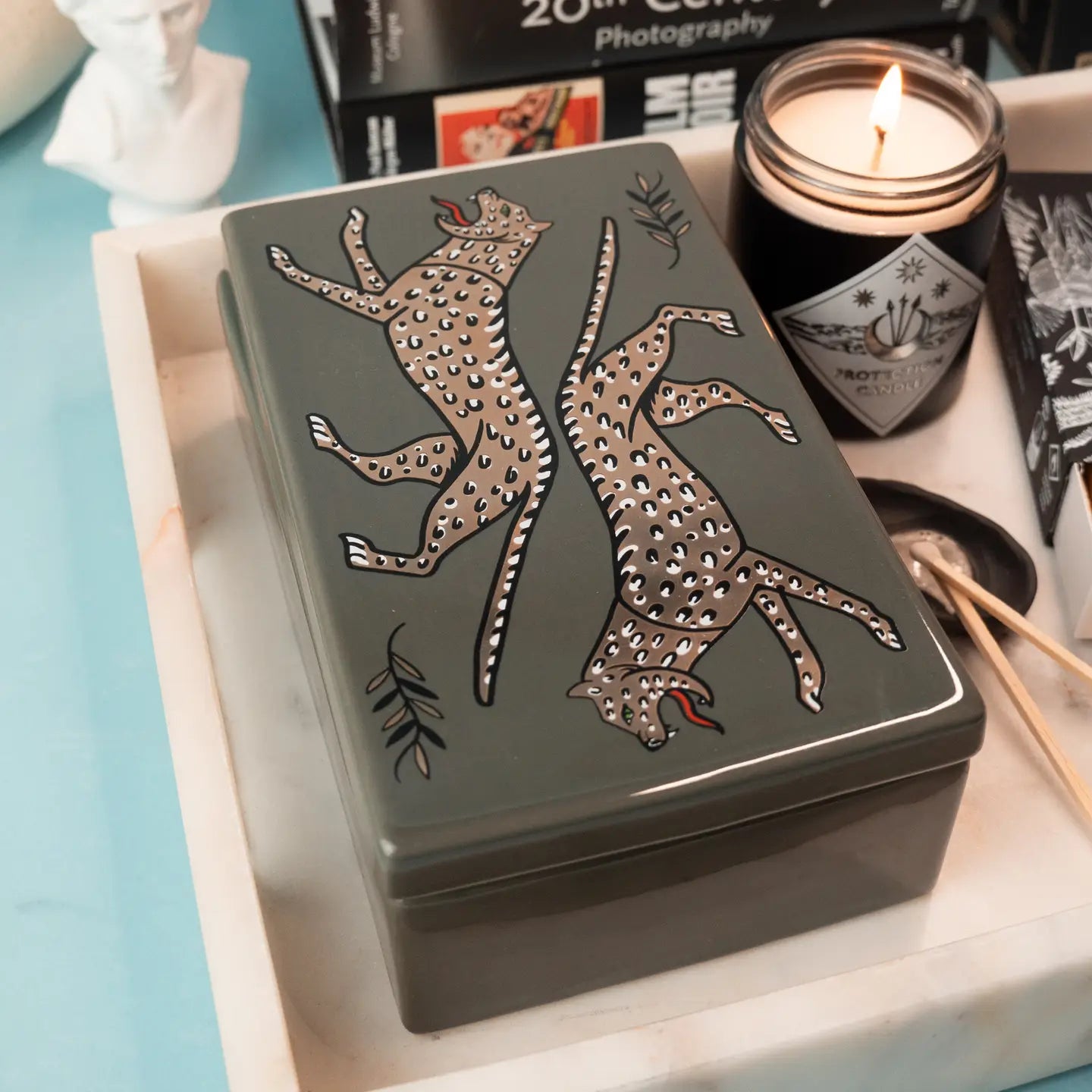 Duo Leopard Ceramic Box