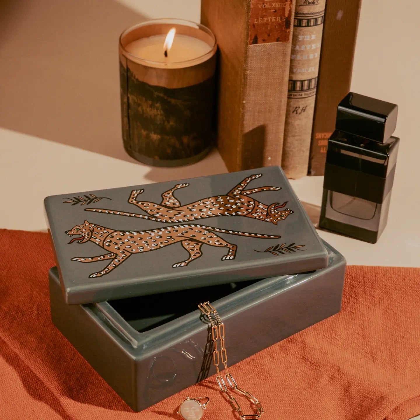 Duo Leopard Ceramic Box