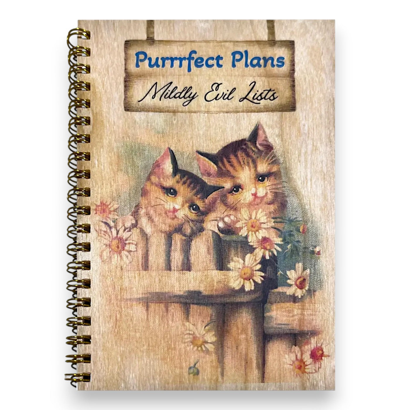 Wood Notebook - Purrfect Plans