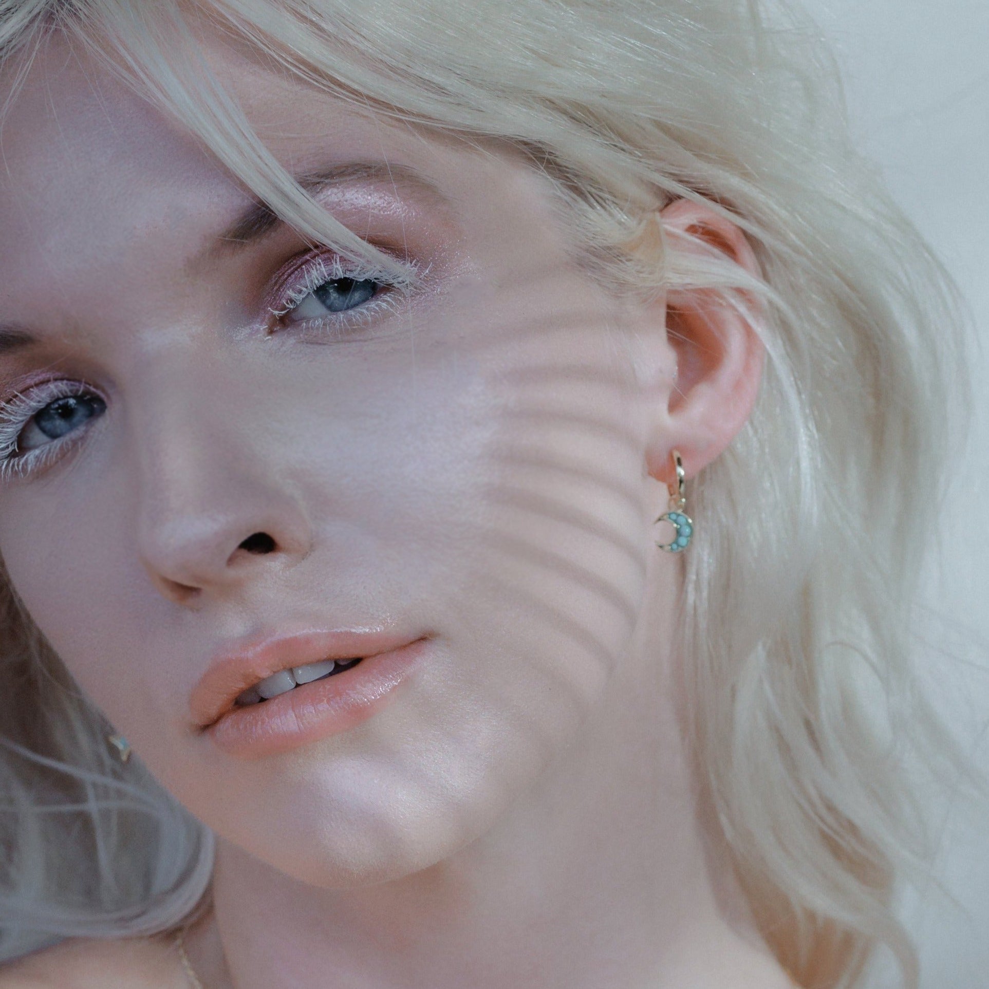 Nova Turquoise Dangle Huggie Earrings