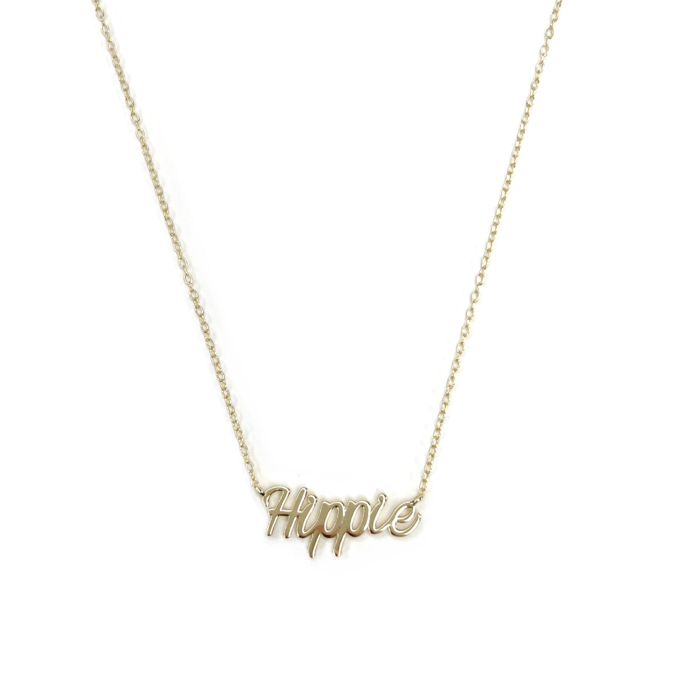 Gold Nameplate Necklaces