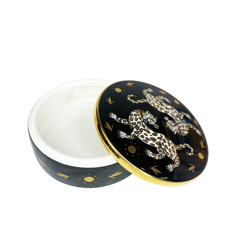 Ceramic Trinket Box - Leopard Horizon