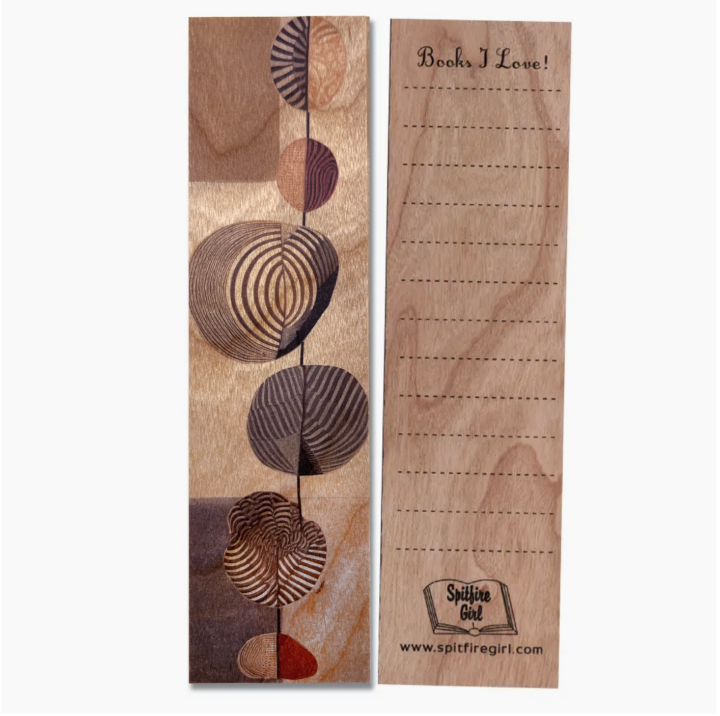 Wood Bookmark - Pretty Shells
