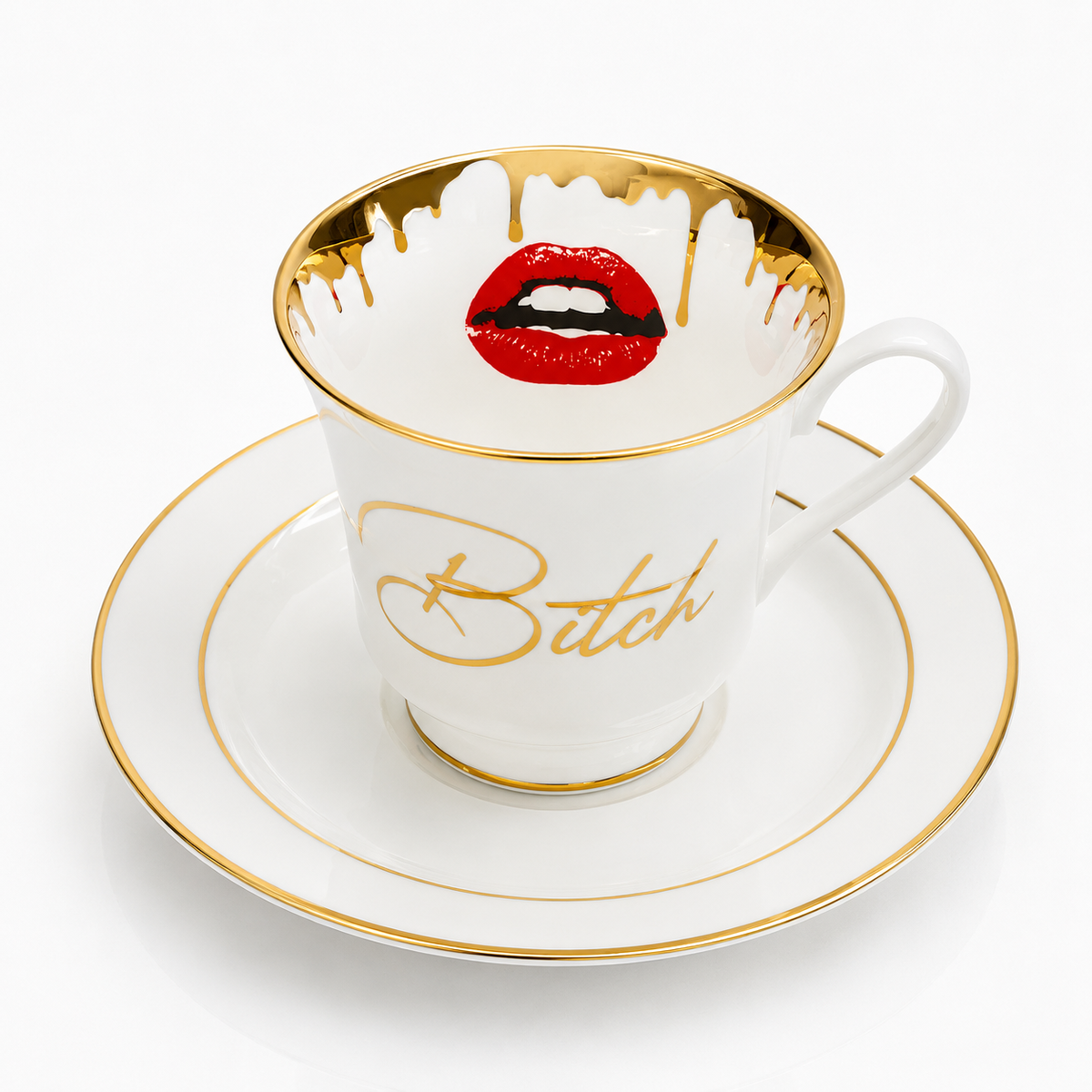 Tea Cup and Saucer - Bitch