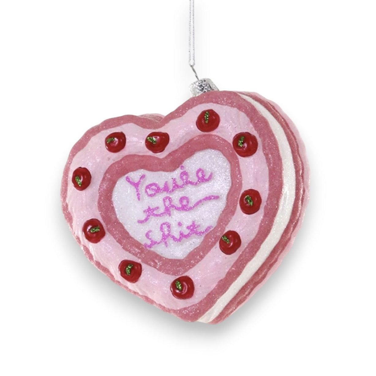 You’re the Shit Heart Glass Ornament