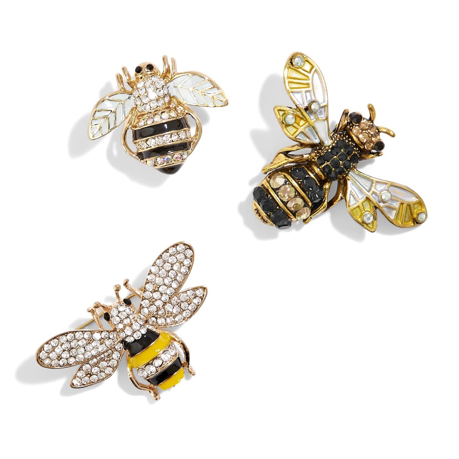Jeweled Bee Pins