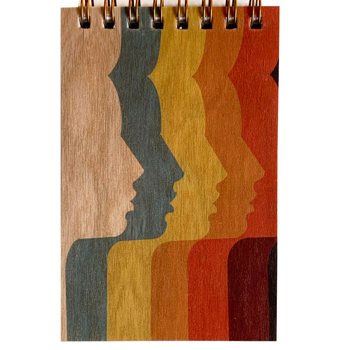 Wood Notepad 70's Ladies Small