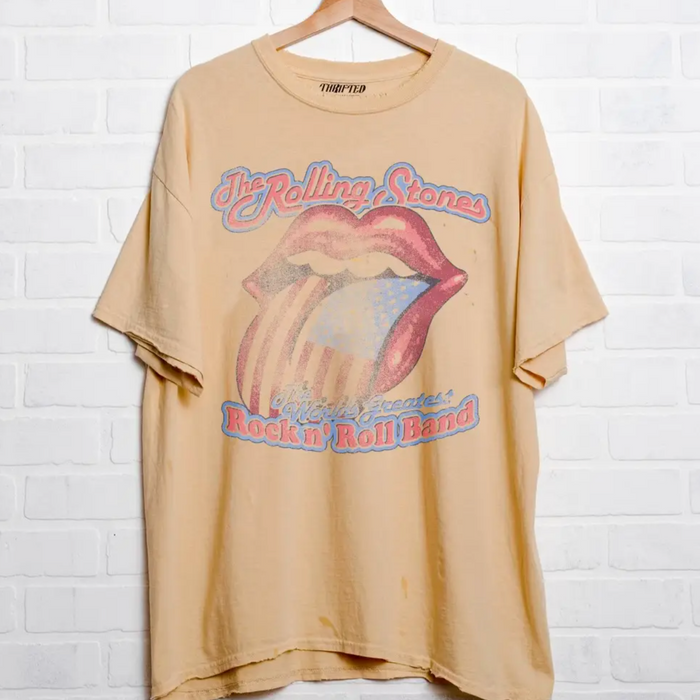 Rolling Stones World's Greatest Band Thrifted Tee