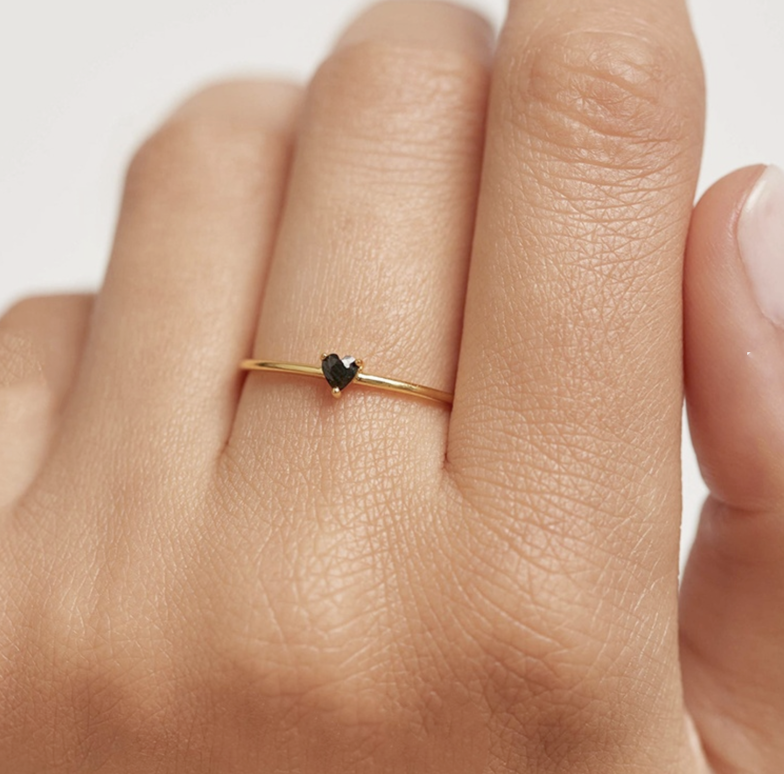 Raven Tiny Heart Ring