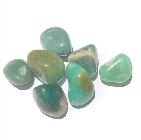 Tumbled green Aventurine stones