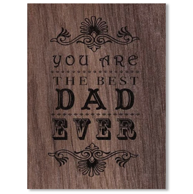Wood Folding Card - Everyday Best Dad