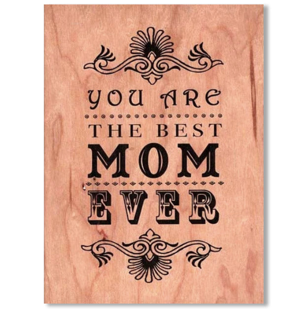 Wood Folding Card - Best Mom Ever