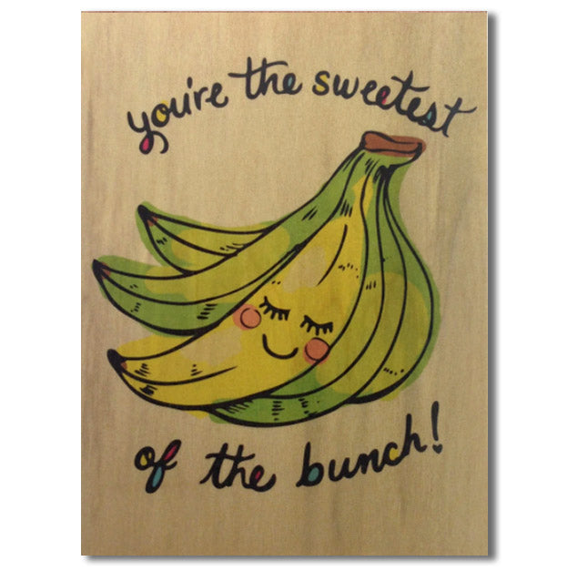 Wood Folding Card - Sweetest Bunch