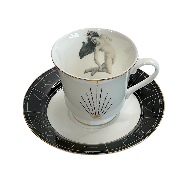 Tea Cup and Saucer - Astrological Lady