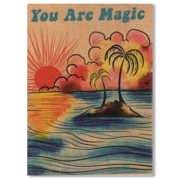 Wood Folding Card - You Are Magic