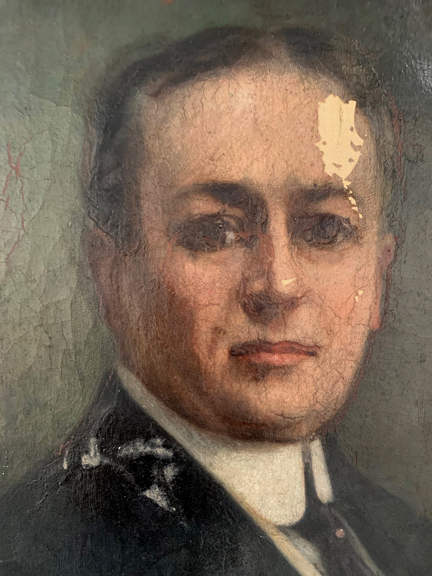 Antique Oil Painting Distinguished Gentleman