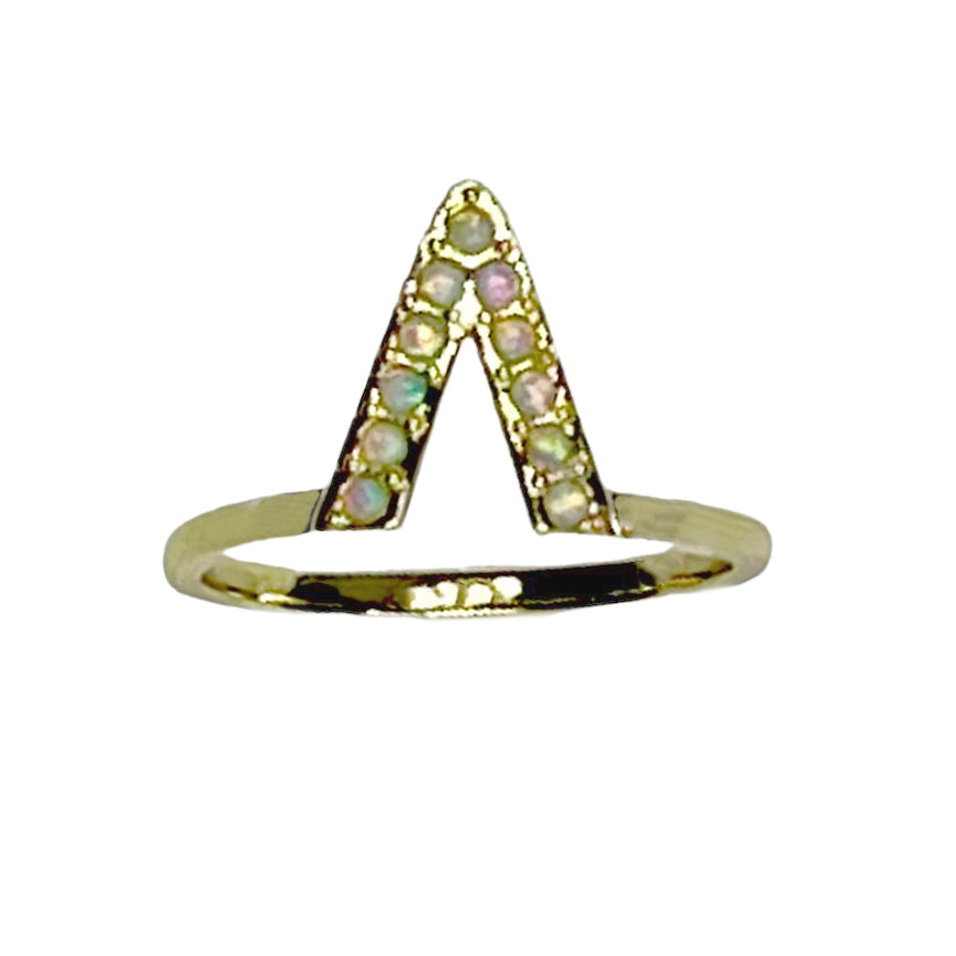 Trinity Edge Opal Ring