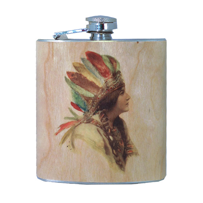 native wood flask