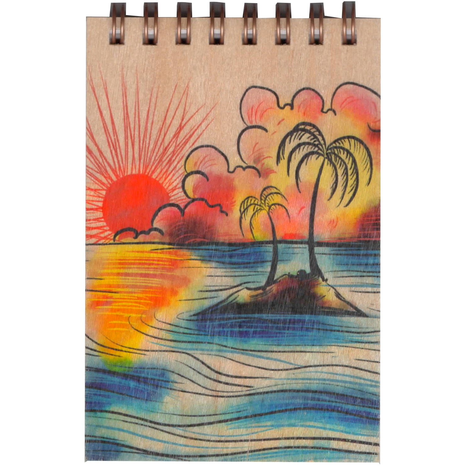 Wood Notepad Sunset Small