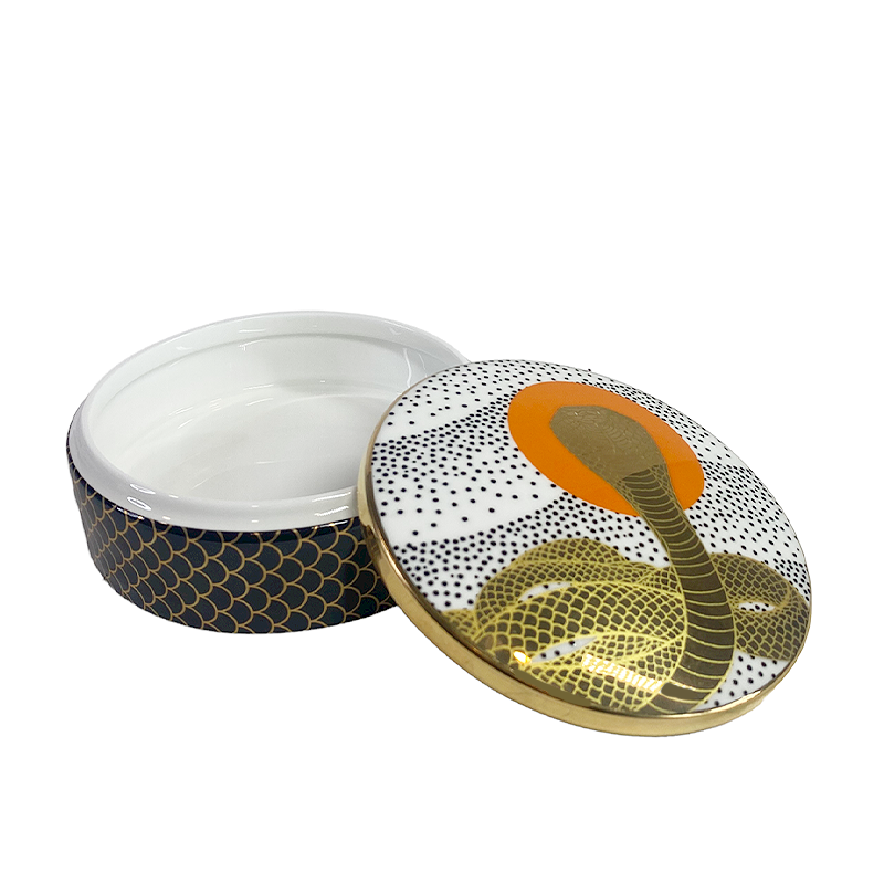 Ceramic Trinket Box - Cobra Rising
