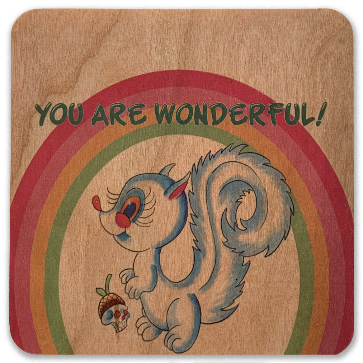 Wood Flat Card - Wonderful