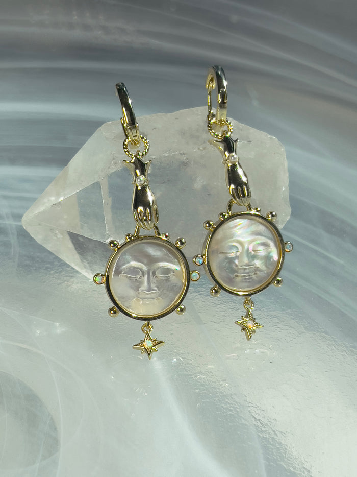 Moon Face Earrings