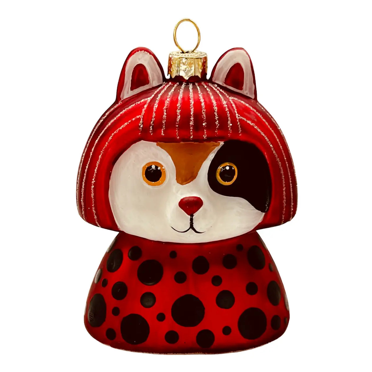 Yayoi Kusameow Calico Cat Glass Ornament