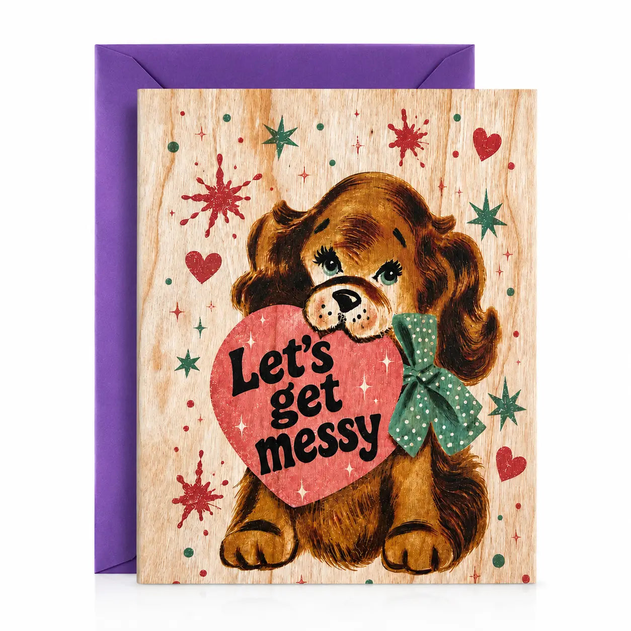Wood Folding Card - Let's Get Messy