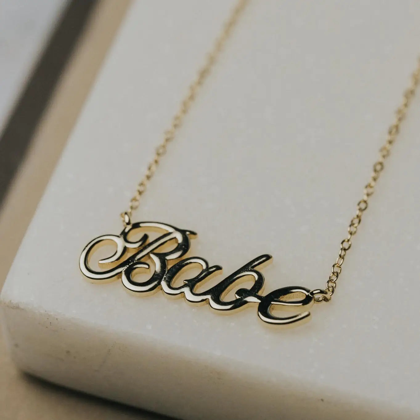 Babe Script Necklace