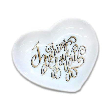 5" Ceramic Heart Dish - I Fucking Love You