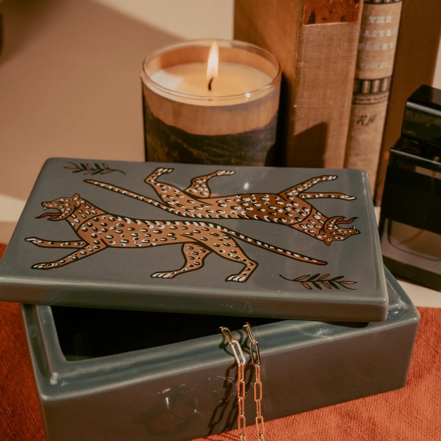 Duo Leopard Ceramic Box