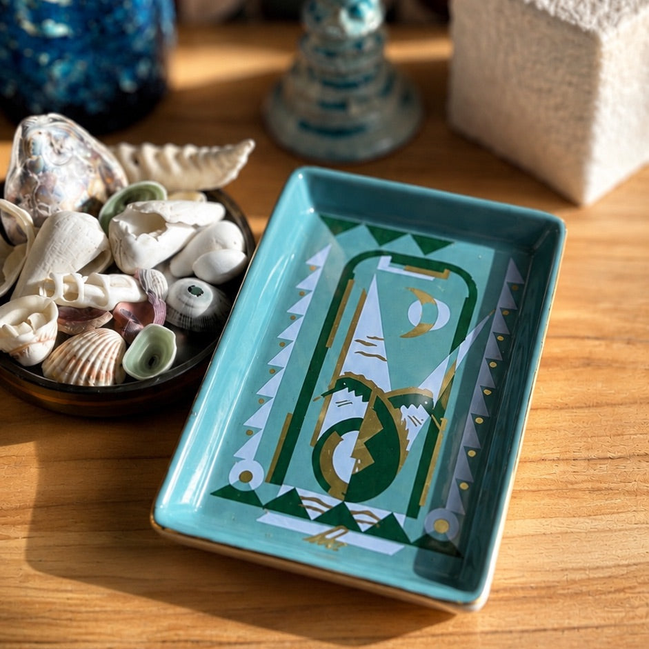 Deco Ceramic Tray –  Seahorse