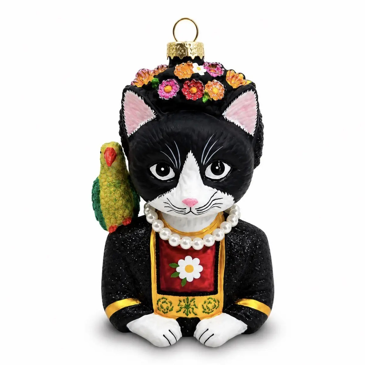 Frida Kahlo Catlo Tuxedo Cat Ornament