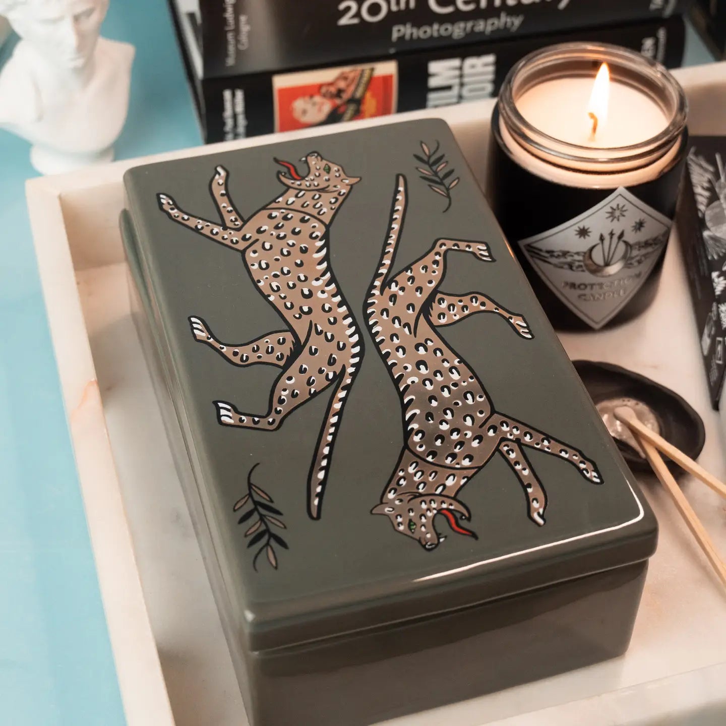 Duo Leopard Ceramic Box