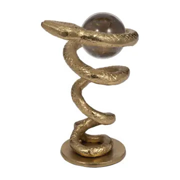 Gold Snake Coil with Acrylic Ball