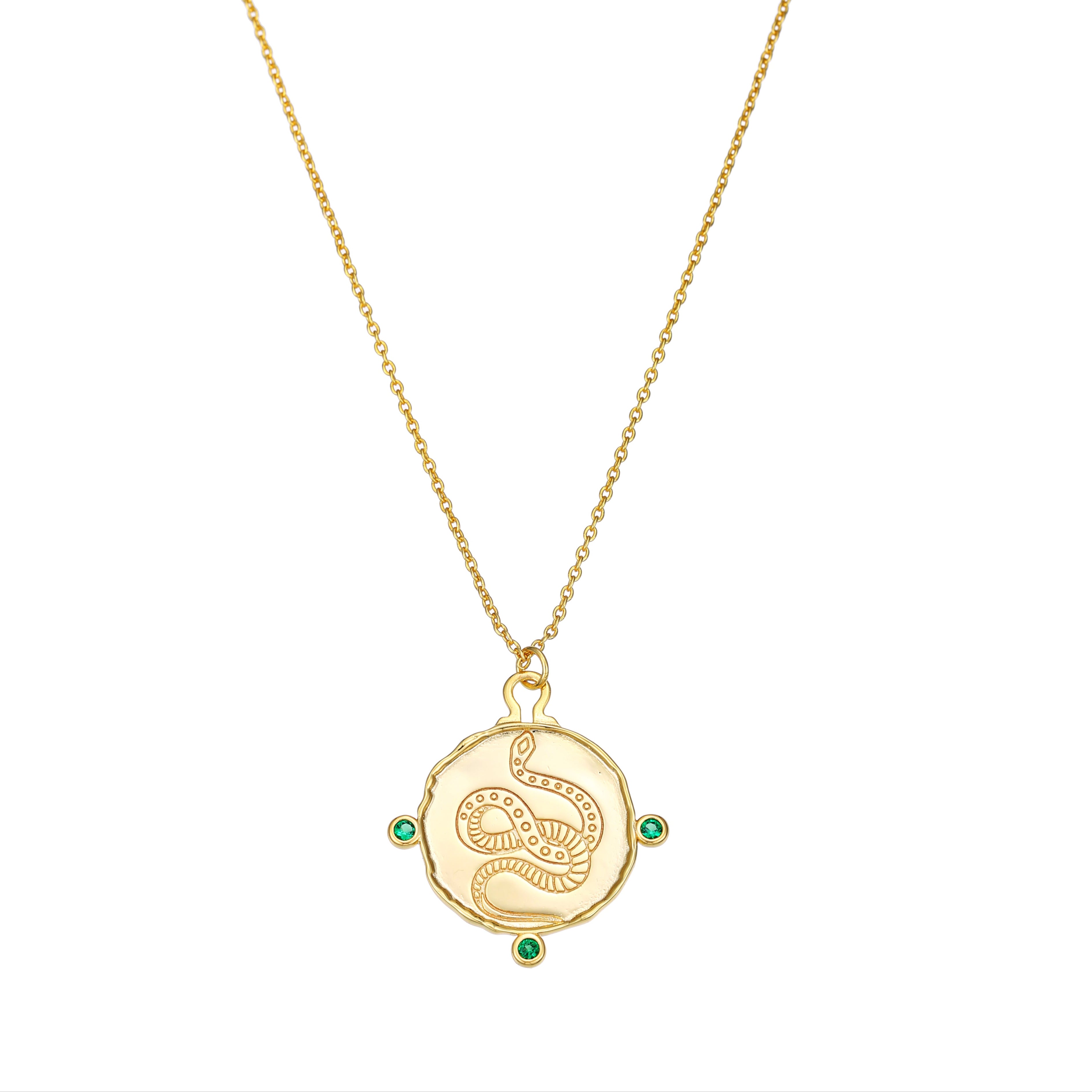 Serpent Stamp Necklace
