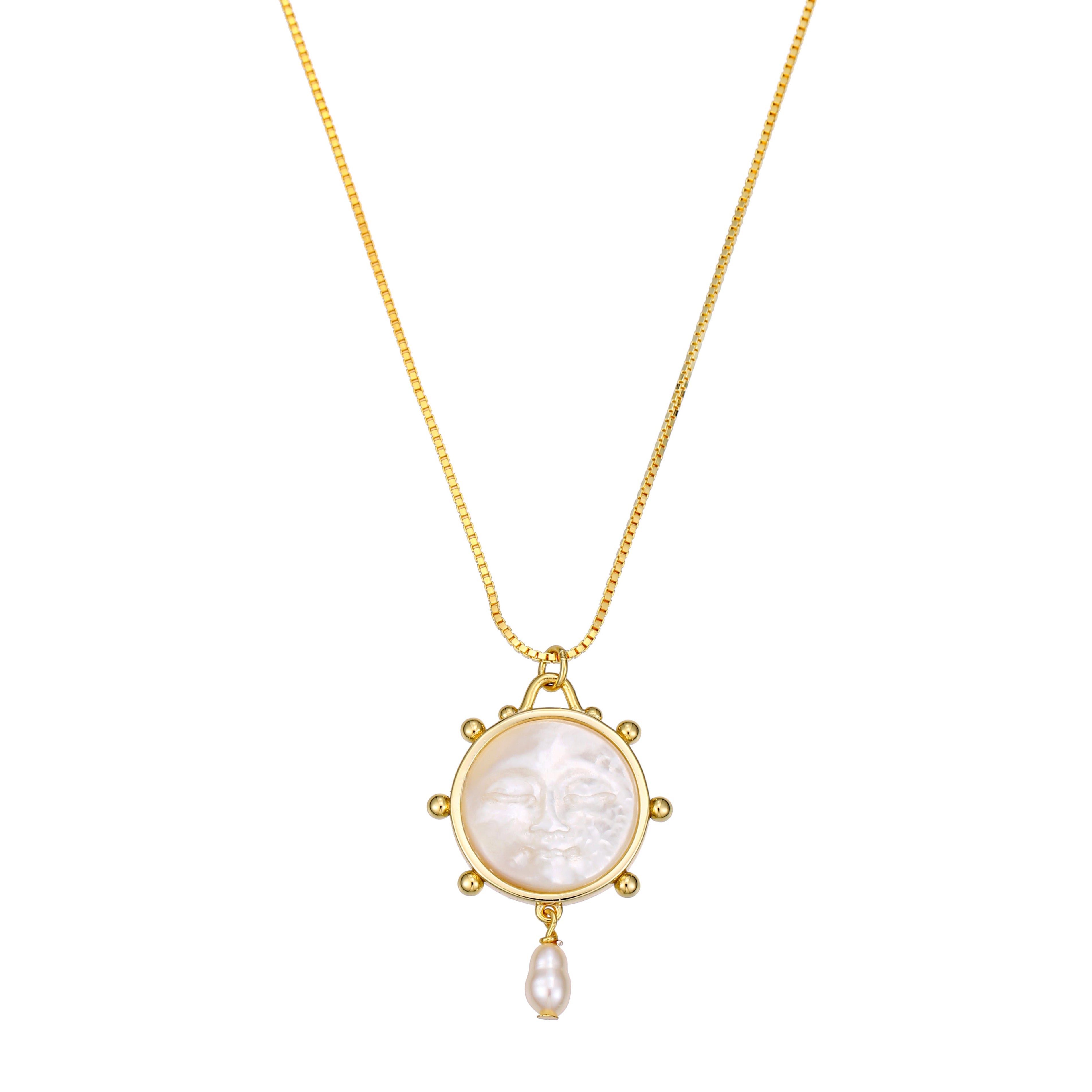 Lunar Illusions Pearl Pendant Necklace