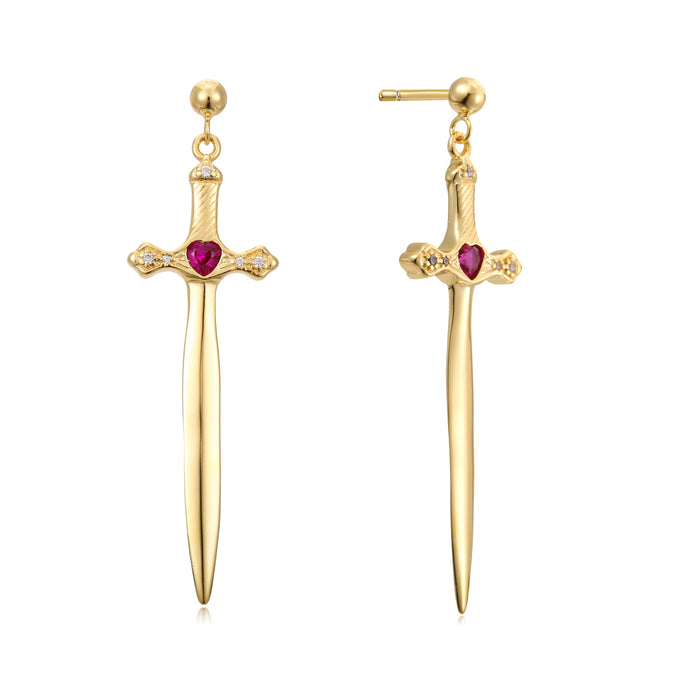 Heart & Dagger Earrings