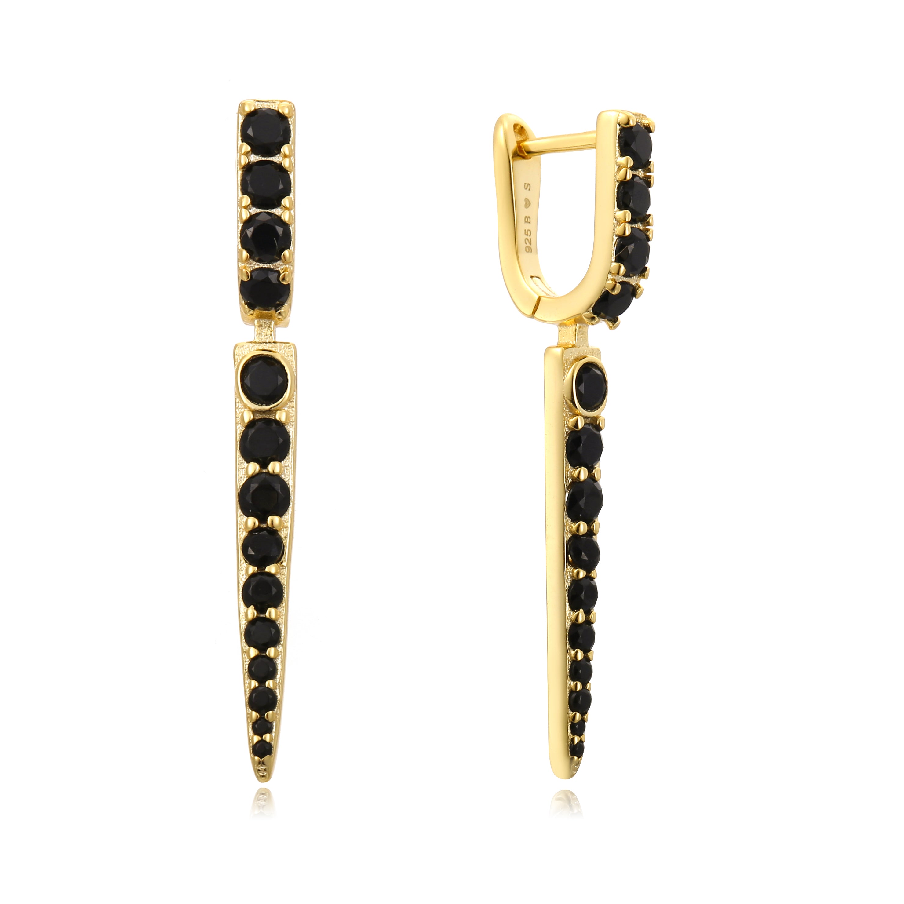 Midnight Edge Drop Earrings