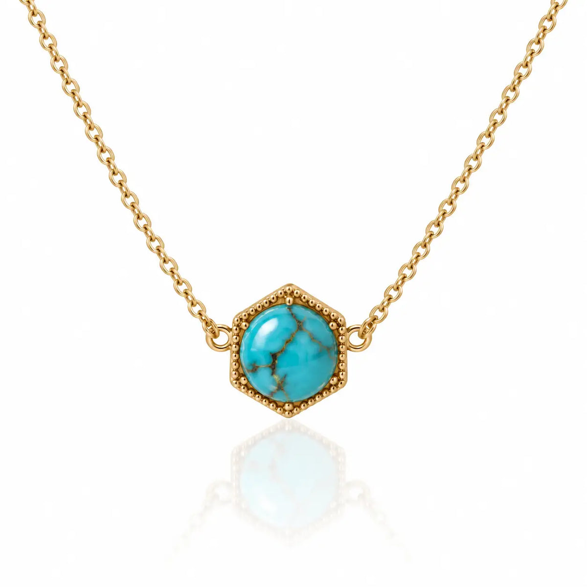 Hexa Necklace Turquoise