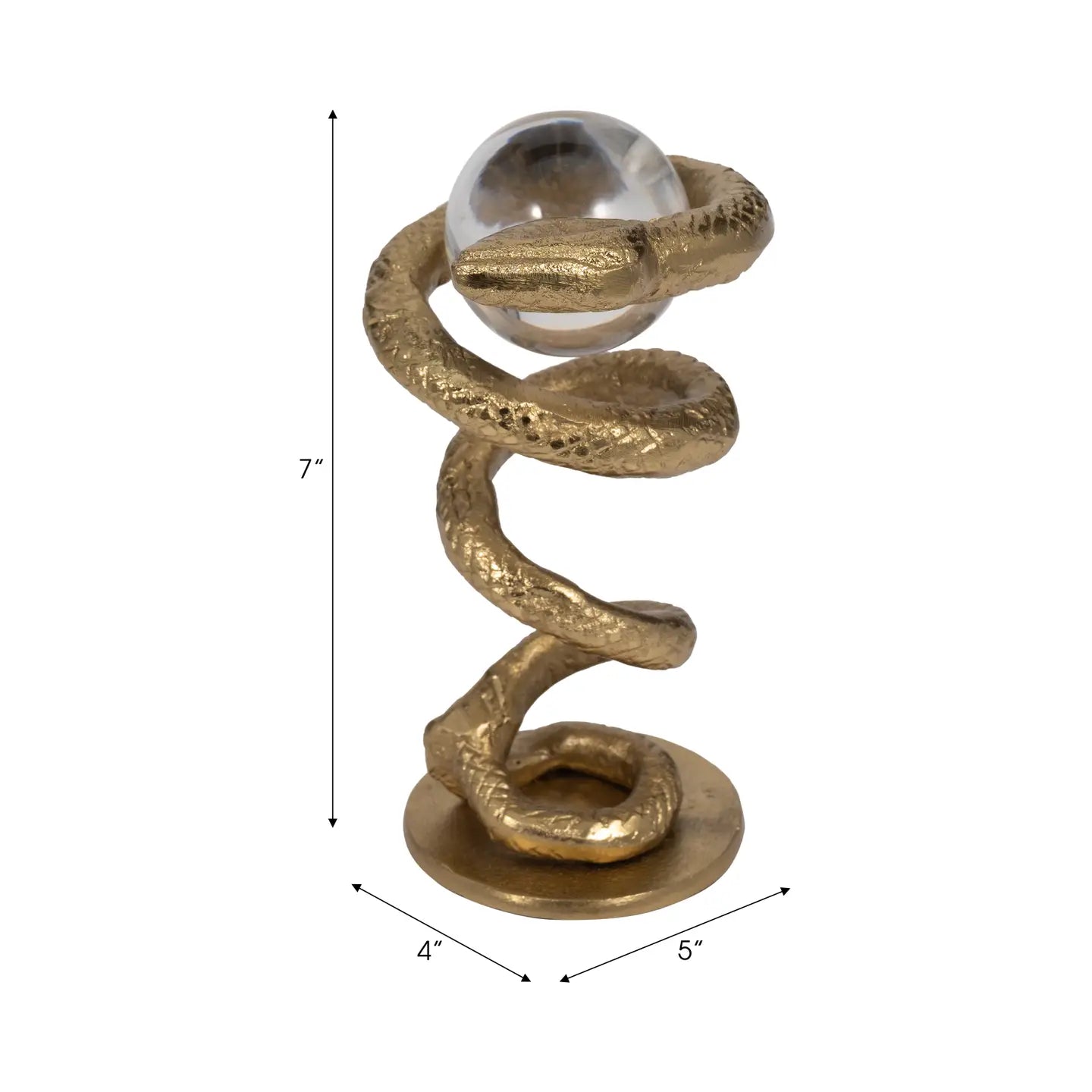Gold Snake Coil with Acrylic Ball