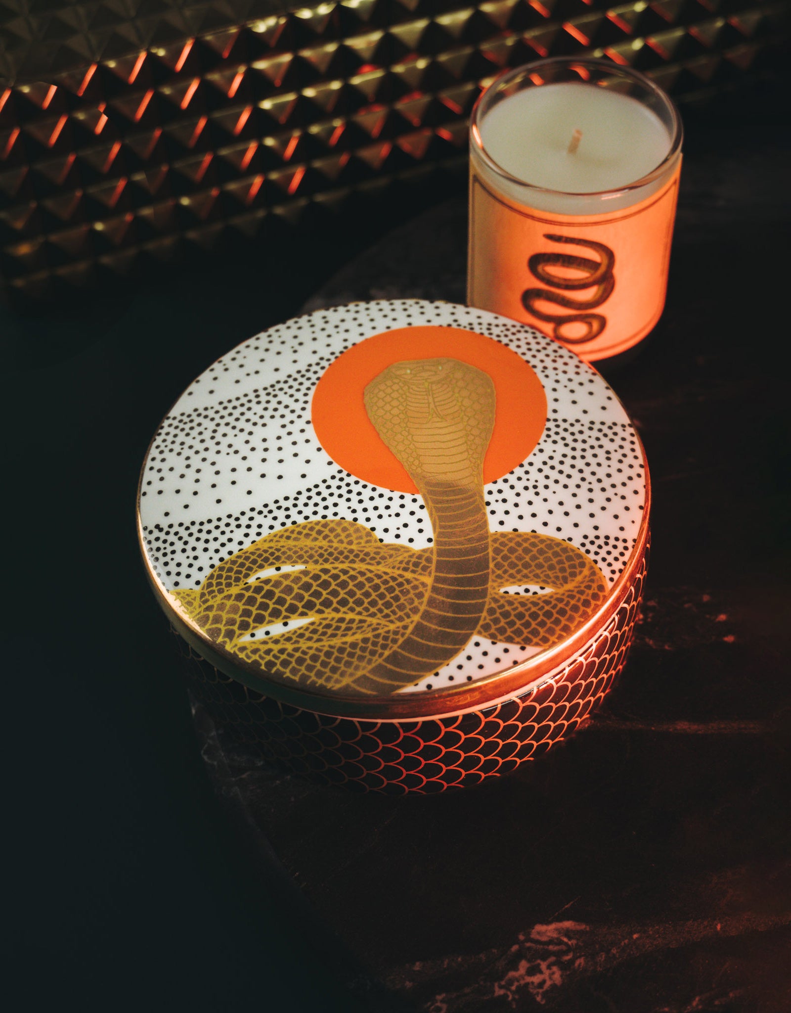 Ceramic Trinket Box - Cobra Rising