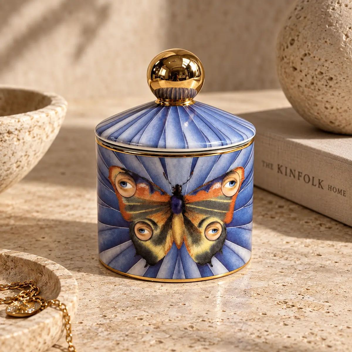 Ceramic Lidded  Jar - Gilded Metamorph