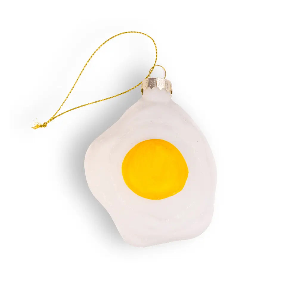 Fried Egg Glass Ornament