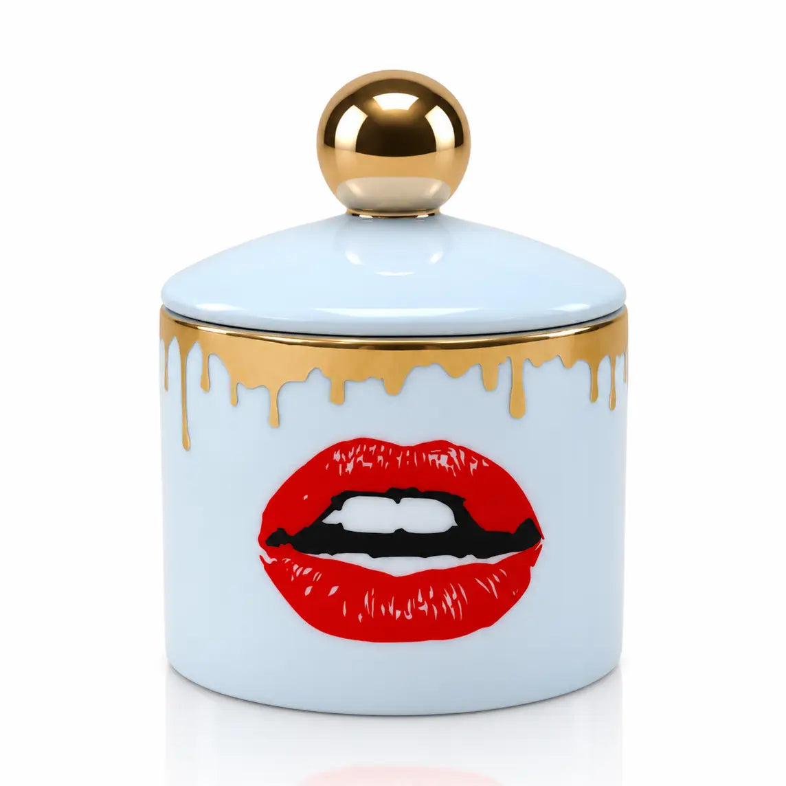 Ceramic Lidded Jar - Red Kiss