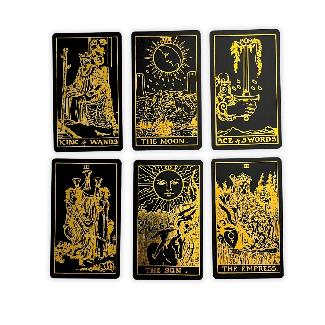 Black Gold Classic Tarot Deck And Guidebook